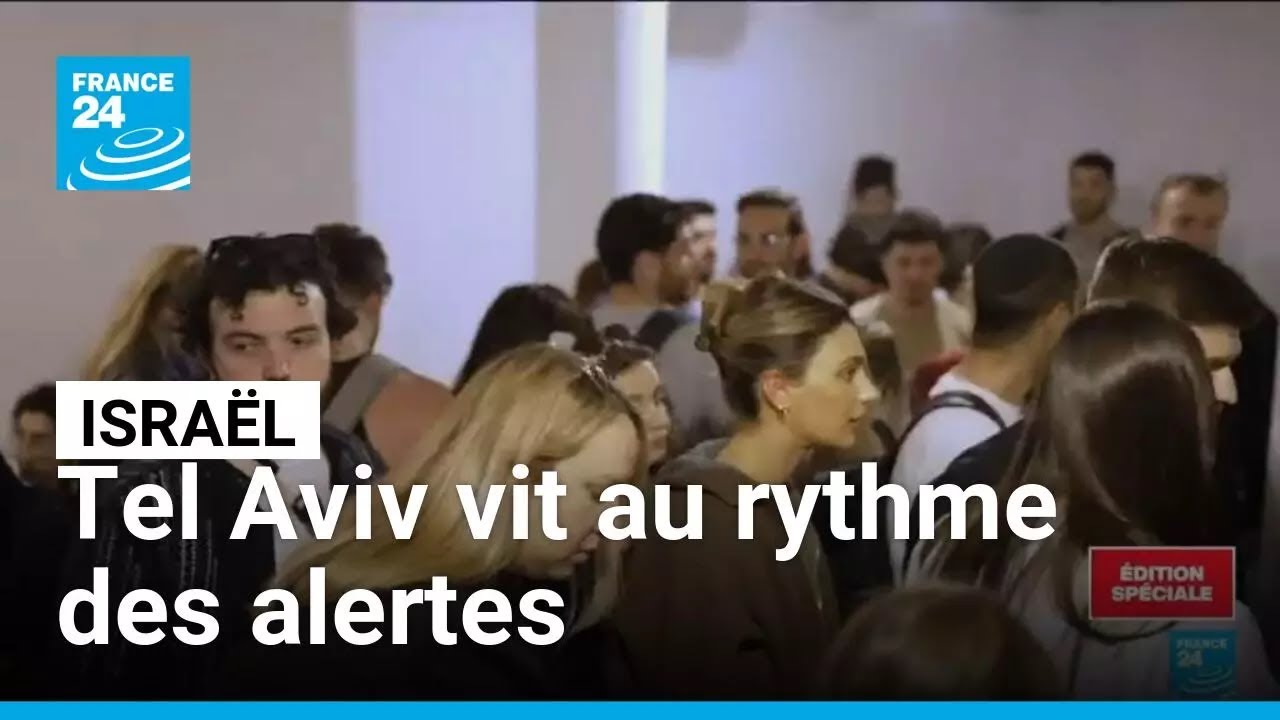 Israël : Tel Aviv vit au rythme des alertes et des tirs de missiles iraniens • FRANCE 24