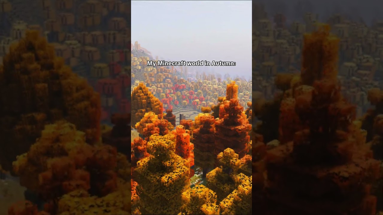 I love autumn 🍂🤍 #minecraft #moddedminecraft #minecraftshorts
