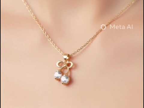 Cherry Bow Necklace Rs. 149 | Koran Aesthetic | Daily Wear | Violet Vows