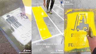 Professional Road Sign Painting | Oddly Satisfying Road Signs Painting | Satisfying Compilation