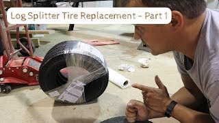 Huskee Log Splitter Tire Replacement Upgrade Part 1