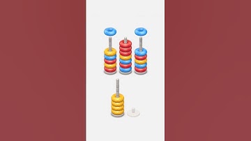 Hoop Stack / Color Sort 3D Special level 12 #shorts #relaxinggames #games #hoopstack #colorsorting