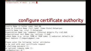 Configure apache with HTTPS and configure an internal CA