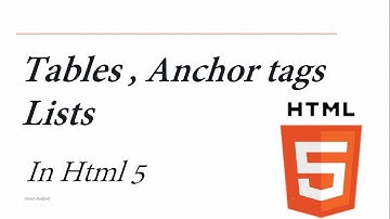 What is Table , anchor tag and list in Urdu/Hindi : Part 2/3 for Absolute Beginner