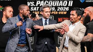 HEATED FACE OFF! Mayweather &amp; Pacquiao CLASH Ahead of Rematch 😱🥊