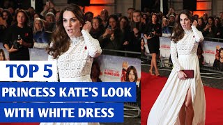 Kate Middleton Top 5 Most Inspiring  White Dress Looks  | Princess Of Wales | Royal Family Fashion