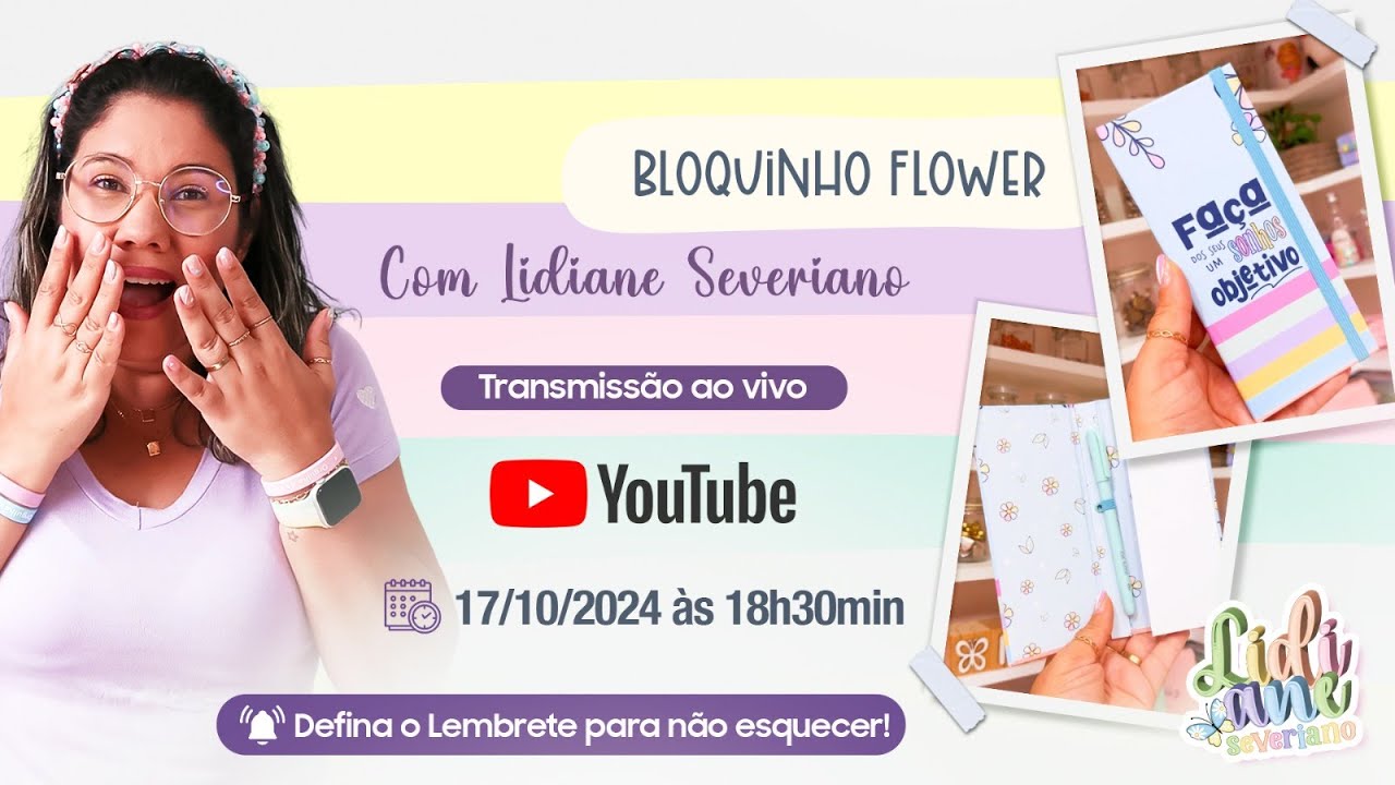 #80 Descomplicando a Encadernação |  Bloquinho Flower | com Lidiane Severiano