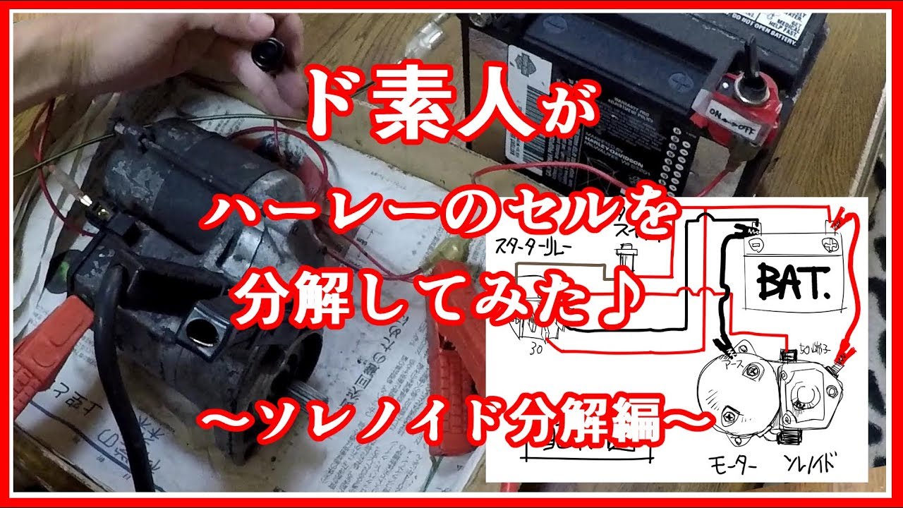 ド素人が、ハーレーのセルを分解してみた♪~ソレノイド分解編~