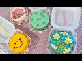 Cómo hacer mini pastelitos coreanos más relleno / mini luch box cakes / pastelito azul 🧁