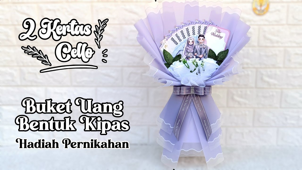 Tutorial Membuat Buket Uang 10 Lembar bentuk Kipas / Money bouquet