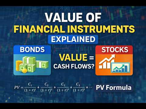Value of Financial Instruments Explained - PV Formula, Bonds & Stocks Valuation (Easy Guide)