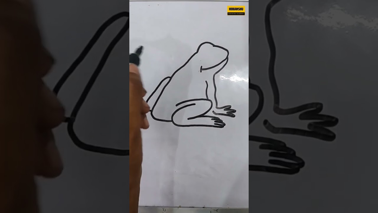 How to draw cartoon frog drawing 