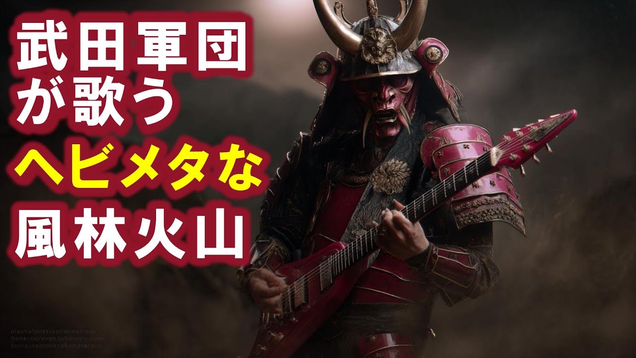 【AI】武田軍団が歌うヘビメタな風林火山