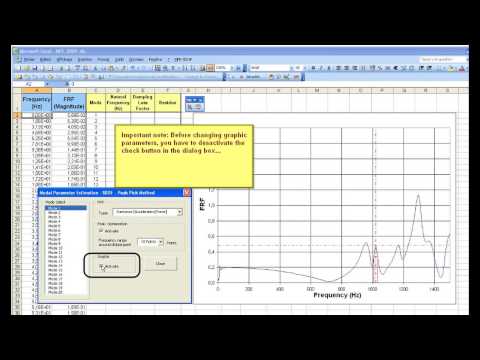 Excel macro for Modal Parameter Estimation - SDOF