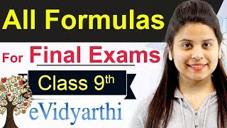 All Formulas For Maths Class 9 - CBSE Board