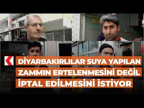 Diyarbakırlılar suya yapılan zammın ertelenmesini değil iptal edilmesini istiyor