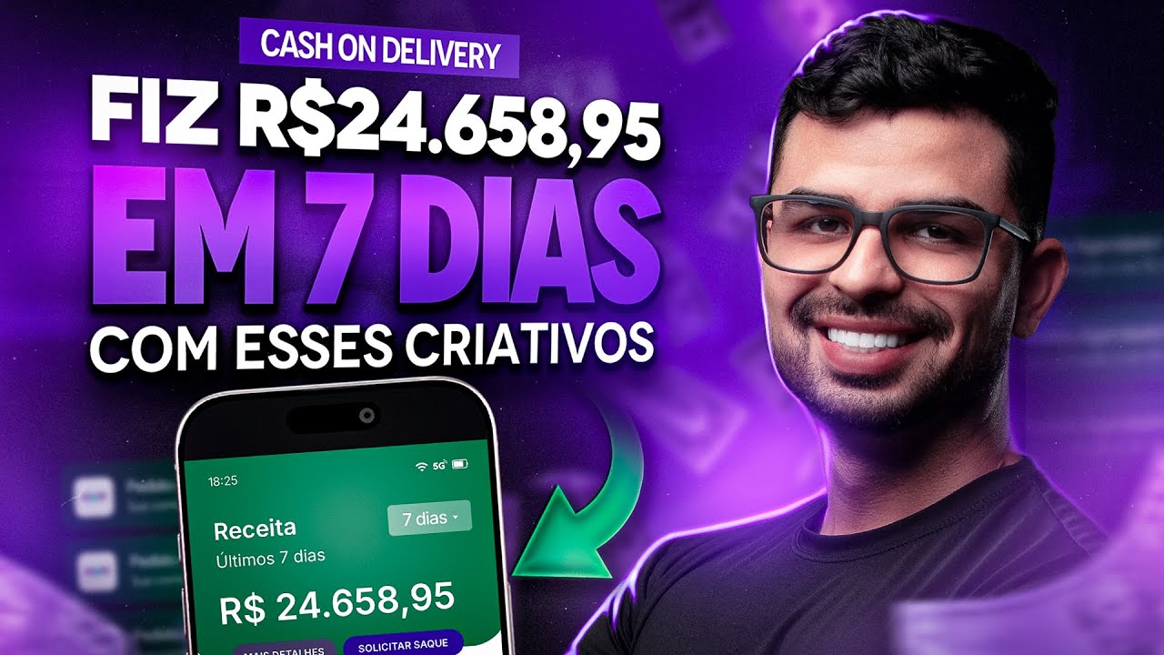 CASH ON DELIVERY: FIZ R$24.658,95 EM 7 DIAS COM ESSES 3 CRIATIVOS COM I.A | PASSO A PASSO