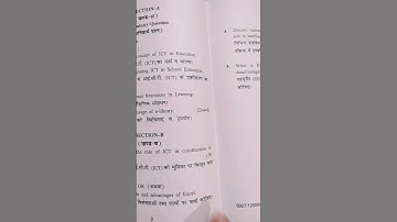 hpu #B.Ed.#previous year question paper # semester 4th  ICT in Teaching- Learning