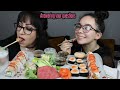 SUSHI AND SASHIMI MUKBANG | EATING SHOW | ANSWERING YOUR QUESTIONS