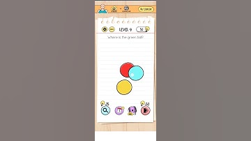 Brain test 🦔 level 9 Where is the Green ball?