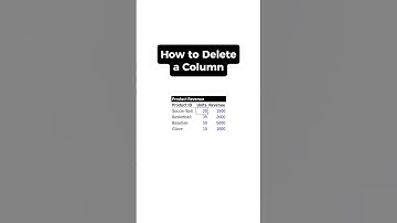 How to delete a column in excel #career #business #finance #excel #data #analytics