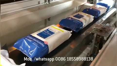 Full automatic lid applicator machine big pack wet wipes pouch tissue