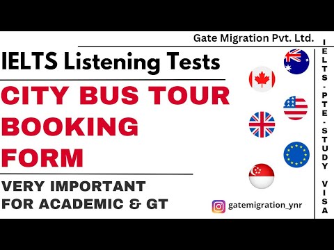 City Bus Tour Booking Form Ielts Listening Practice Test | Gate Migration