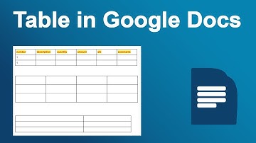 How to insert and formatting table in google docs