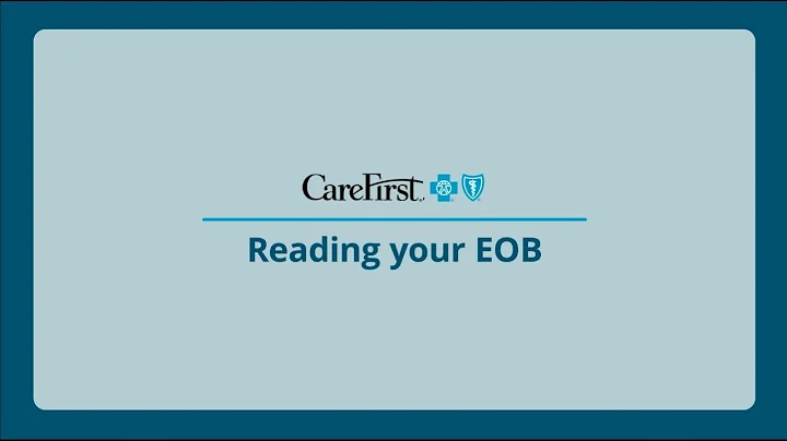 Reading Your Explanation of Benefits (EOB)