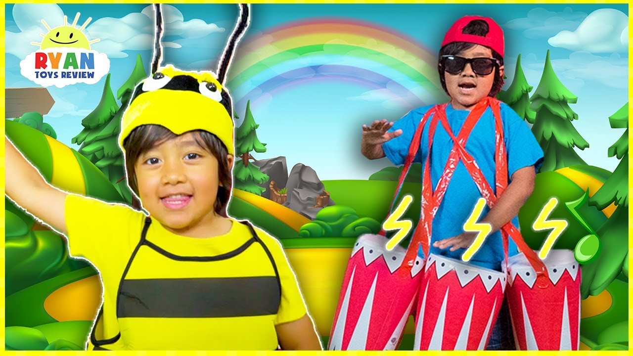 BUG SONG FOR KIDS | Body Parts Exercise and Dance with Ryan ToysReview!