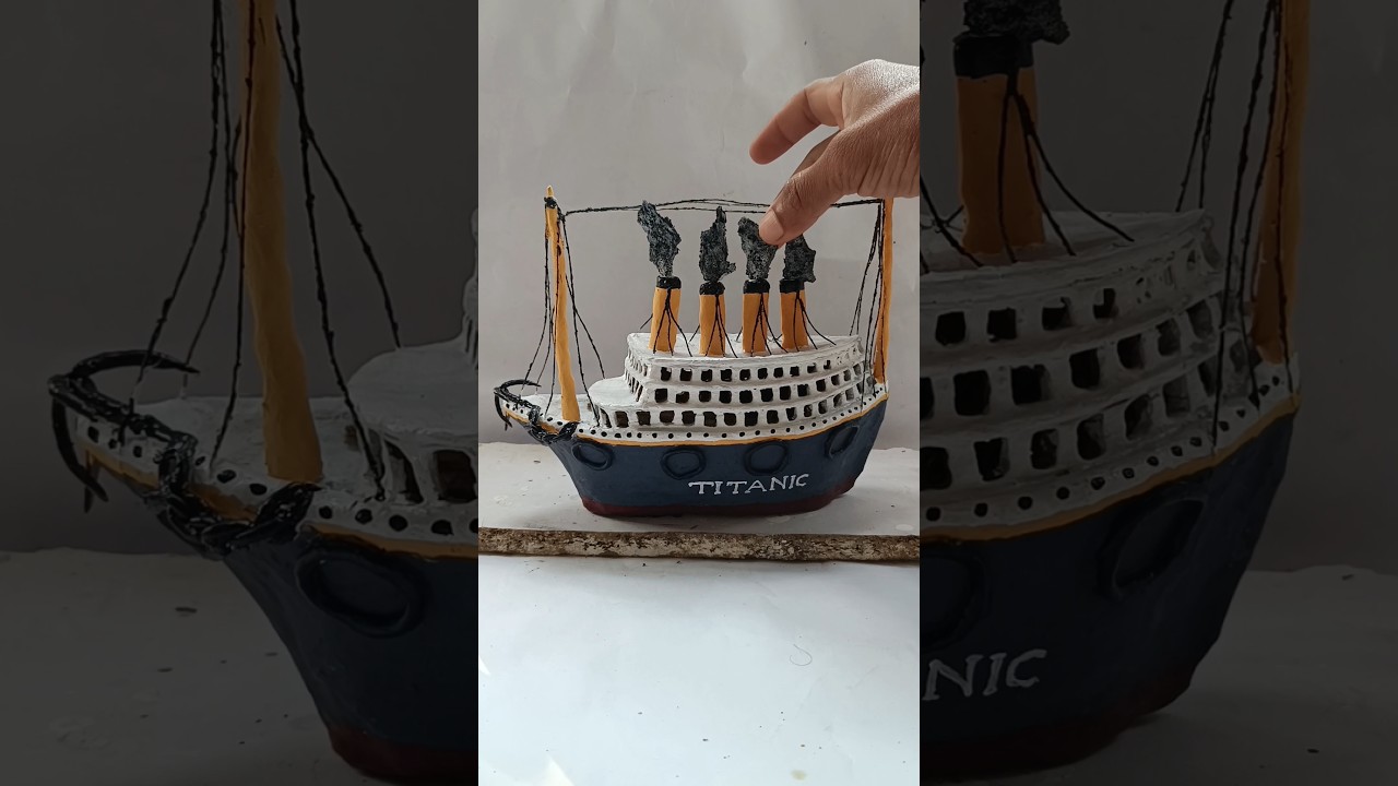 Titanic ship made clay 😱