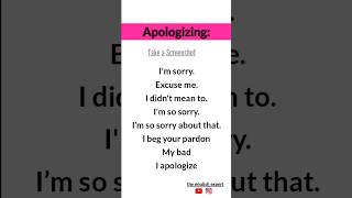 Ways Apologizing Someone in English #spokenenglish #englishgrammar #englishconversation