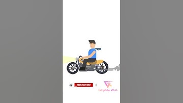 Bike Riding 2d cartoon animation on white background | Adobe Character Animation #shorts
