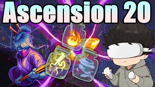 Triple Bottles Ascension 20 Watcher run Slay the Spire