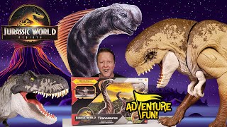 Juric World Rebirth Dinosaur Toys Super Colossal Giants T-Rex, Distortus Rex & Anosaurus