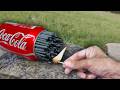 100 SPARKLERS in COCA COLA! - Experiment