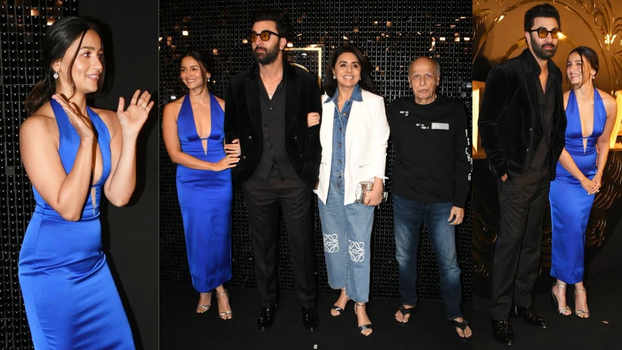 Alia Bhatt, Ranbir Kapoor, Neetu Kapoor & Mahesh Bhatt arrived at Success Bash of Film Animal 😍💖📸