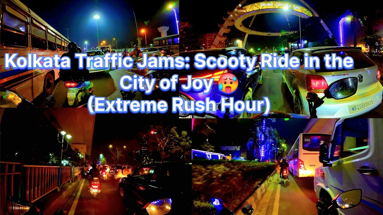 Kolkata Traffic Jams: Scooty Ride in the City of Joy 🥵 (Extreme Rush Hour)