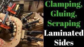 Clamping laminated sides and cutaway and glue test -  Beau Hannam Guitars and Ukuleles