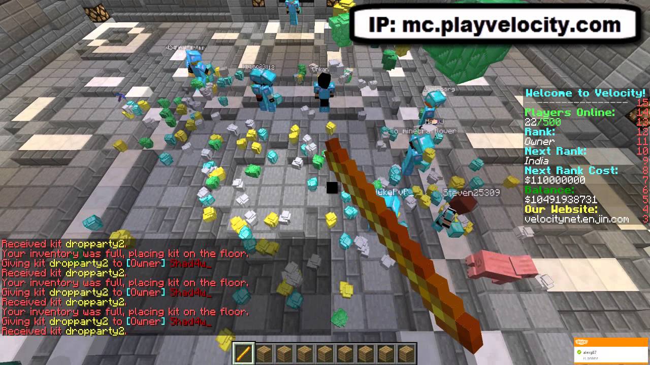 Minecraft: 1.7 - 1.8 + Op Prison Server Drop Party