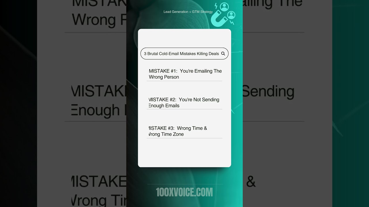 Are You Making These 3 Huge Cold Email Mistakes Without Realizing It?
