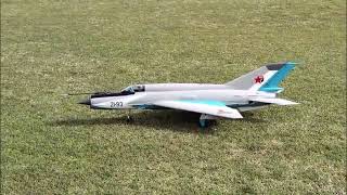 Freewing Mig 21 12B 80mm edf outrunner Maiden flight 6000mah lipo