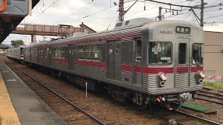 長野電鉄3500系N8編成 須坂駅構内移動