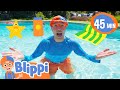 Blippi Has A Crazy Pool Party Fun Summer Activities For Kids Educational Videos For Families