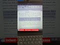 MS Word में Indent कितने प्रकार के होते हैं ? #ytshort #short #itschoolranchi