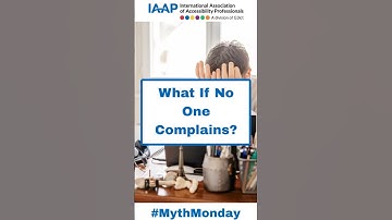 Just because no one complains doesn’t mean your design is accessible. #Accessibility #MythMonday