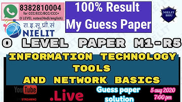 M1R5 Sep 2020|Jan2021 Objective Revision|m1r5 objective|guess paper|m-r5/m1-r5|ittools guess paper