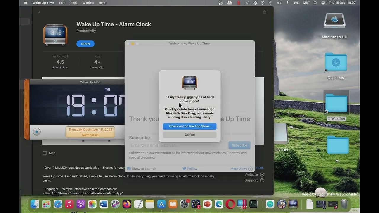Wake Up Time Alarm Clock MAC App Store Basic Overview YouTube