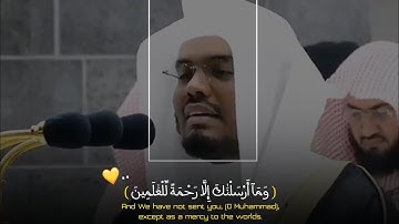 "وَمَا أَرْسَلْنَاكَ إِلَّا رَحْمَةً لِّلْعَالَمِينَ" آيات مؤثرة من الشيخ ياسر الدوسري~رمضان1440ه‍