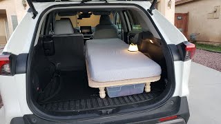 Simplest sleeping platform for your Rav4  or any SUV